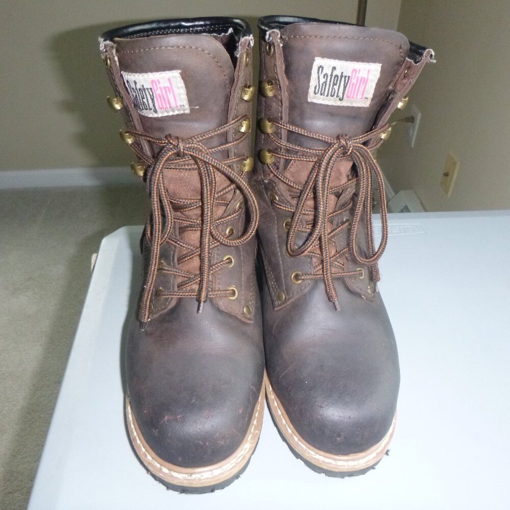 Women's Safety Girl Work Boots - Size 8.5